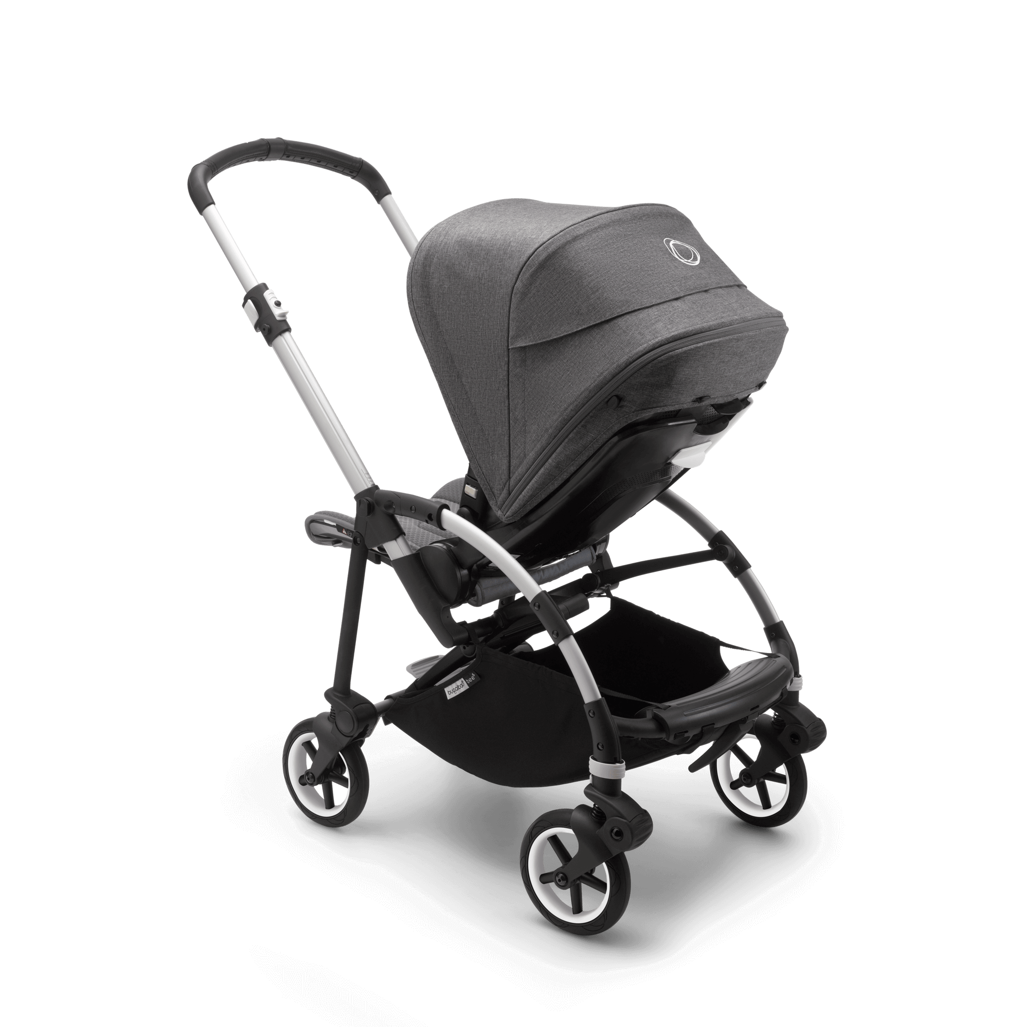 Bugaboo Bee 6 seat and bassinet stroller Grey Melange sun canopy