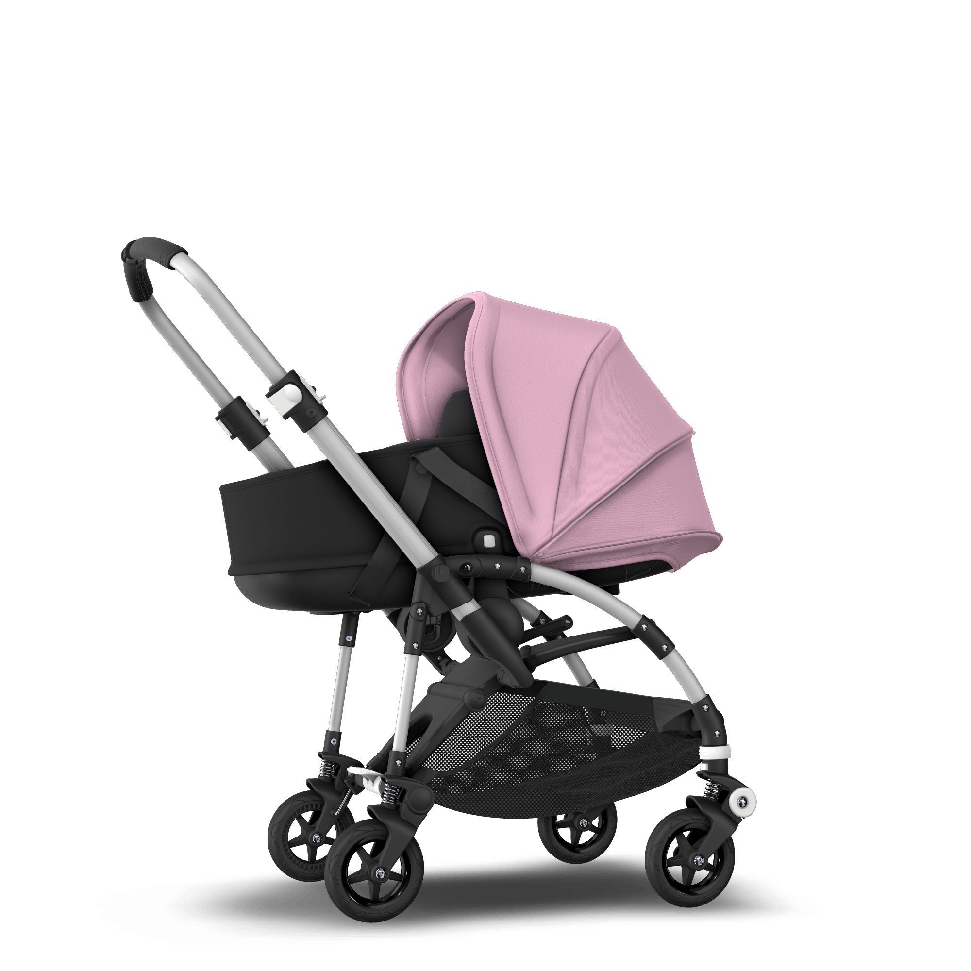 Bugaboo Bee5 bassinet and seat stroller with self stand soft pink