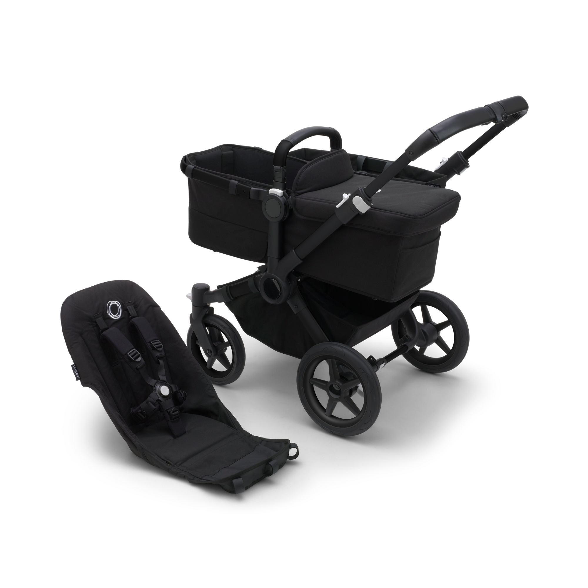 Bugaboo Donkey 5 base Midnight black fabrics, black chassis | Bugaboo