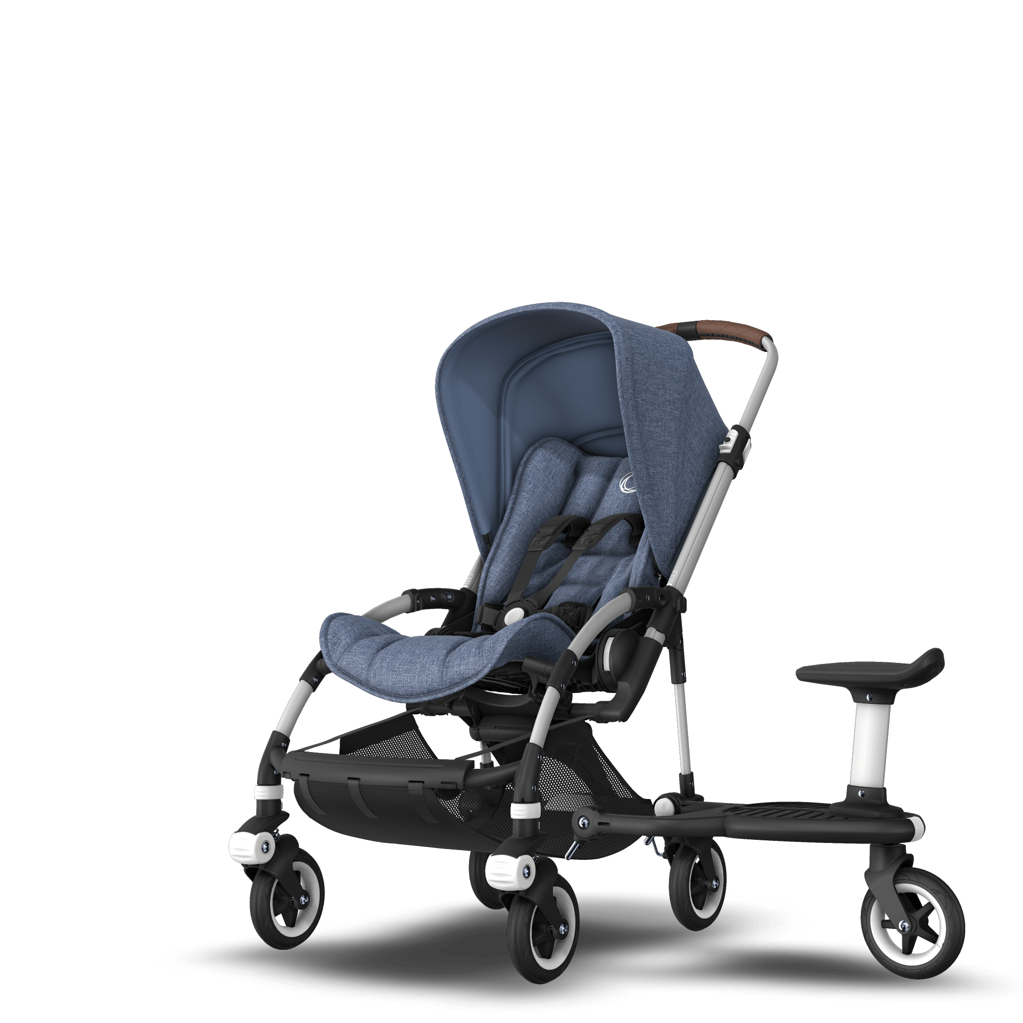 Bugaboo Bee5 Seat stroller sit and stand blue melange sun canopy