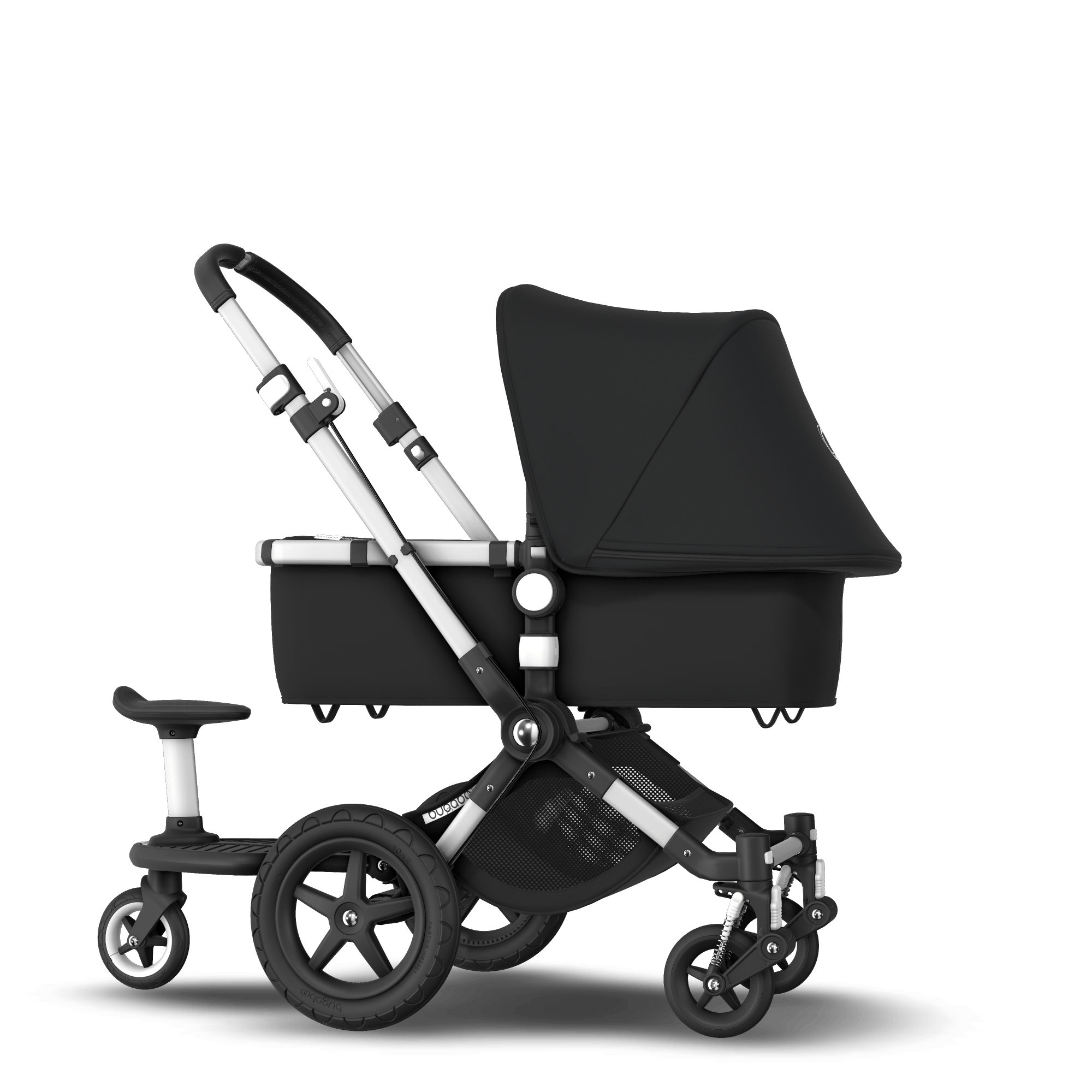 En la cabeza de Absorber compartir Bugaboo Cameleon 3 Plus Sit and stand stroller Black sun canopy, black  fabrics, aluminum chassis | Bugaboo