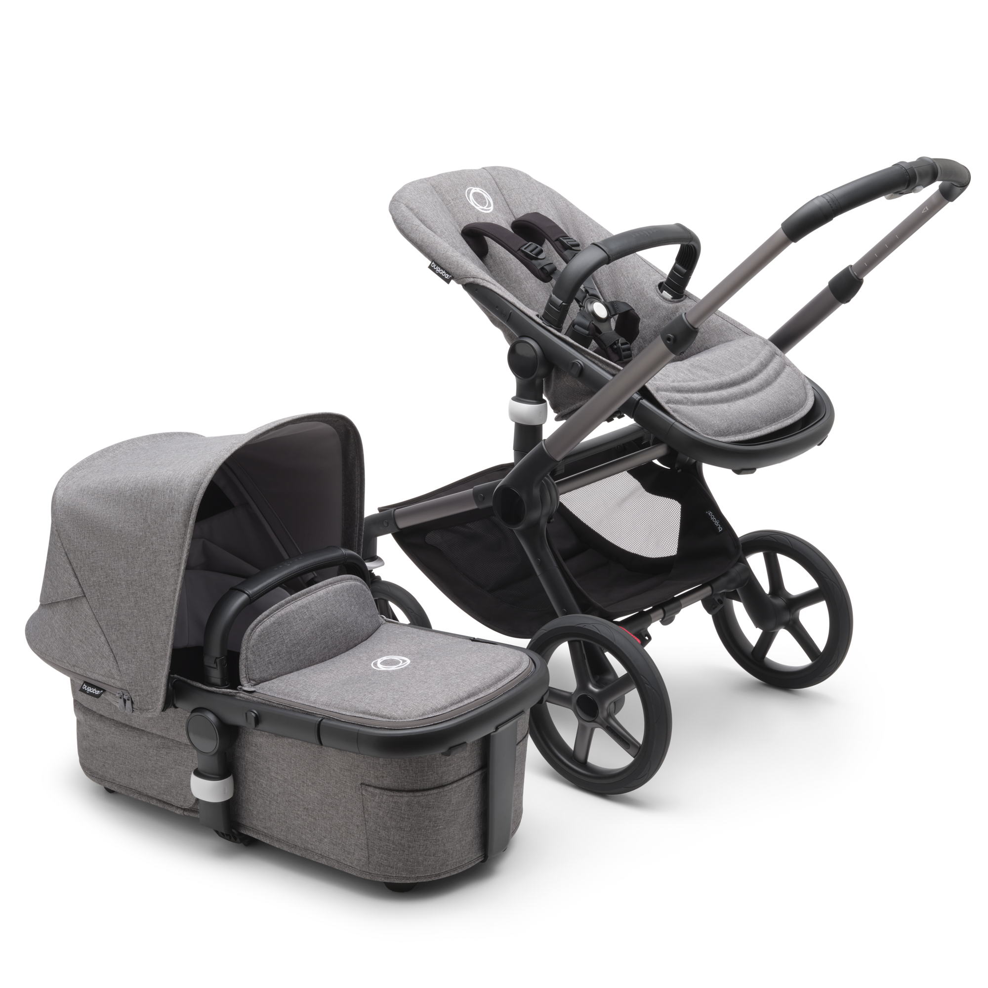 Bugaboo Fox 5 complete Grey Melange sun canopy, Grey Melange