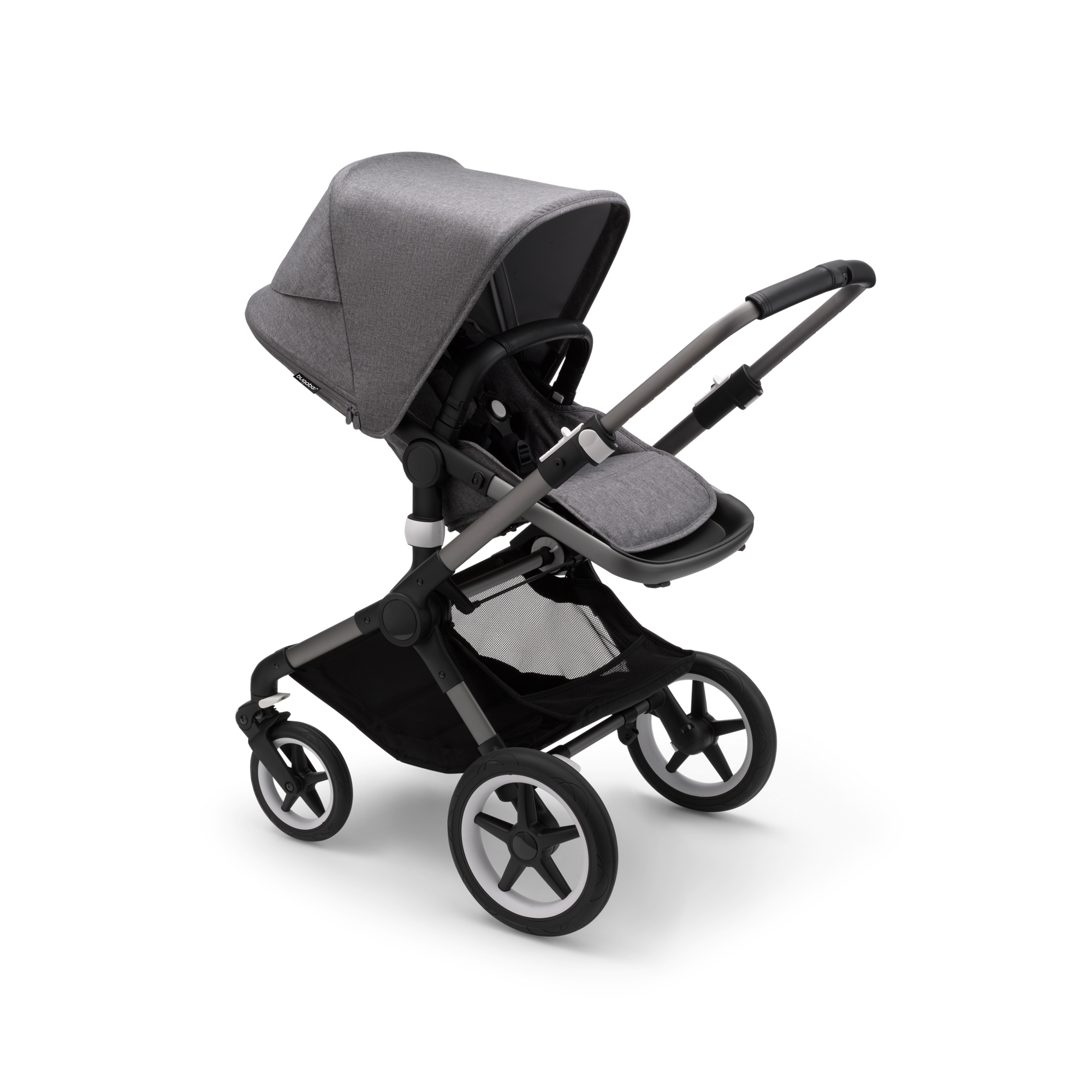 Bugaboo Fox 3 2-in-1 pram Grey Melange sun canopy, Grey Melange