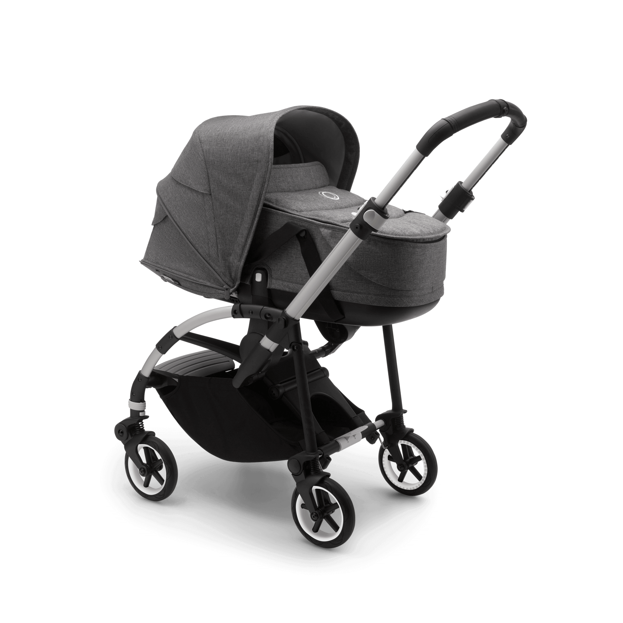 Bugaboo Bee 6 seat and bassinet stroller Grey Melange sun canopy